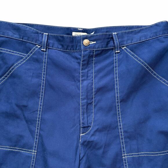 Polo Denim & Supply Womens Contrast Stitch Carpenter Pants 16 Blue Gorpcore - Picture 4 of 12
